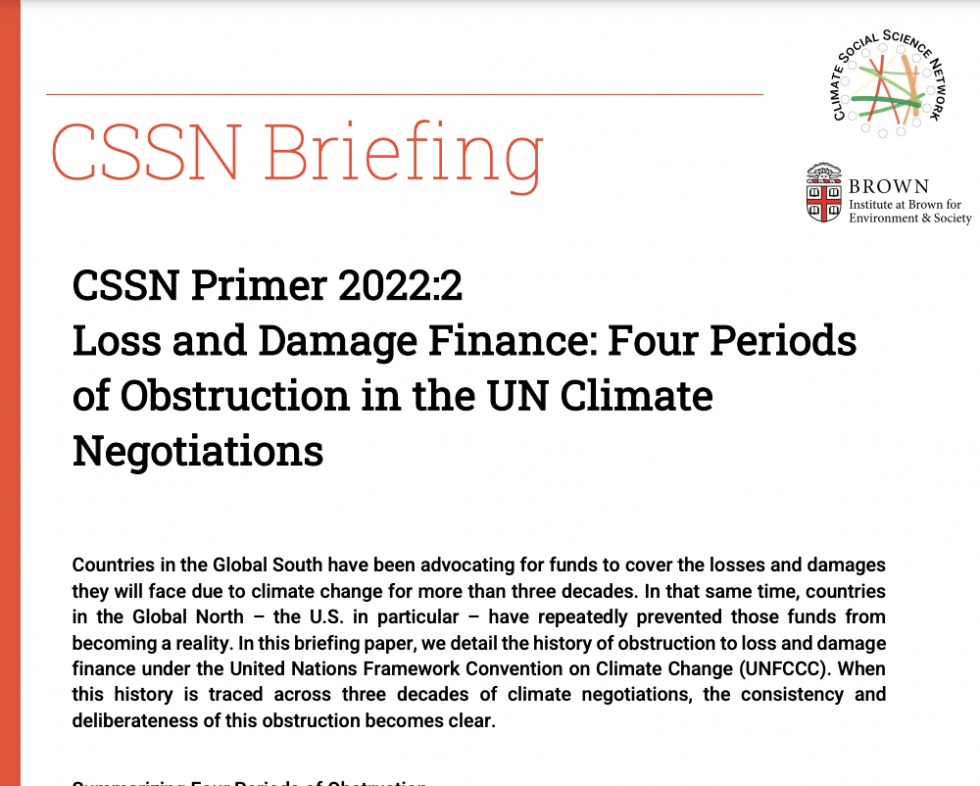 Loss And Damage Finance: Four Periods Of Obstruction In The UN Climate ...