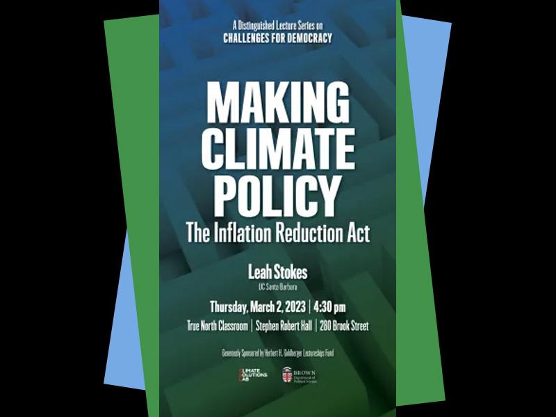 Book cover image with text Making Climate Policy: The Inflation Reduction Act